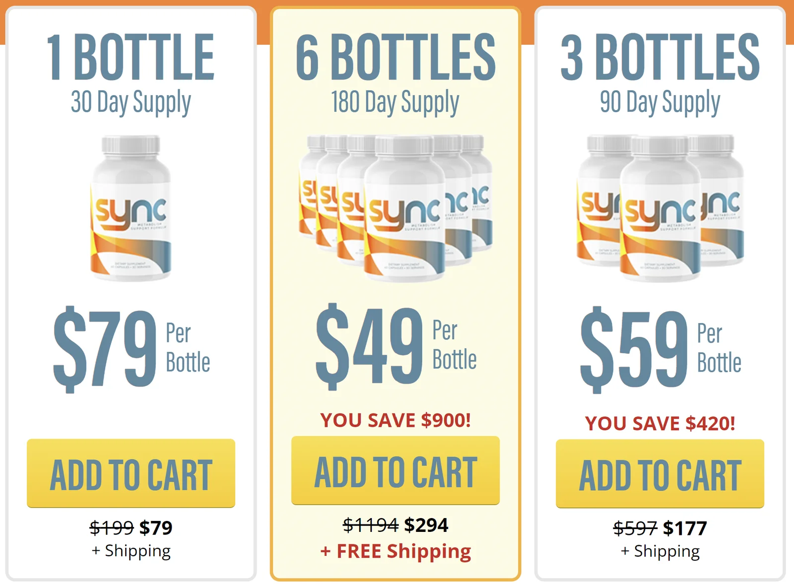 sync supplement price